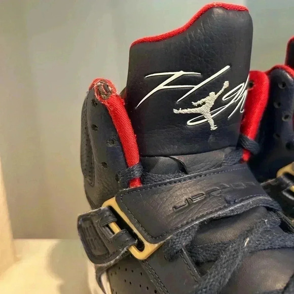 Nike Air Jordan flight 45 High Top Blue White Gym Red Size 5.5Y CZ8768 400 - Picture 8 of 10